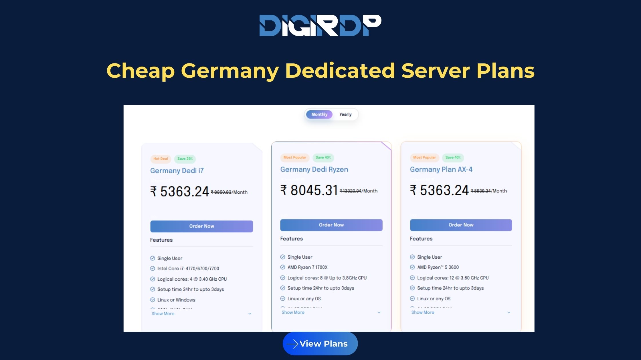 Germany Dedicated Server Plans