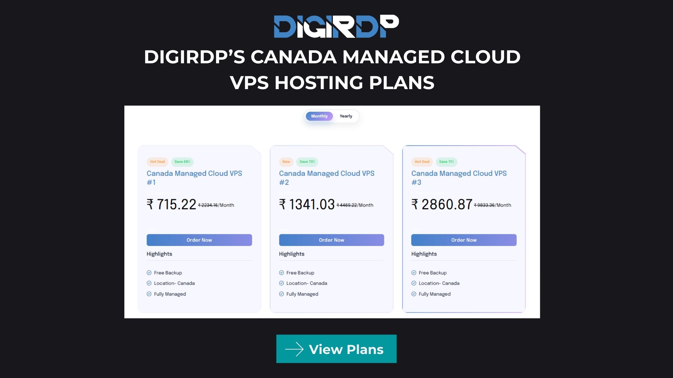 DigiRDP Canada Managed Cloud VPS Hosting Plans